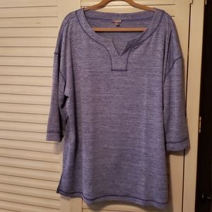 "T by Talbots" Talbots V-neck Top, 2x